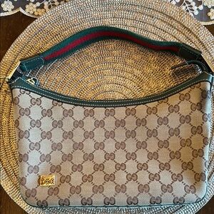 Gucci Brown and Green Women's Bag ( Vintage great condition no rips) authentic